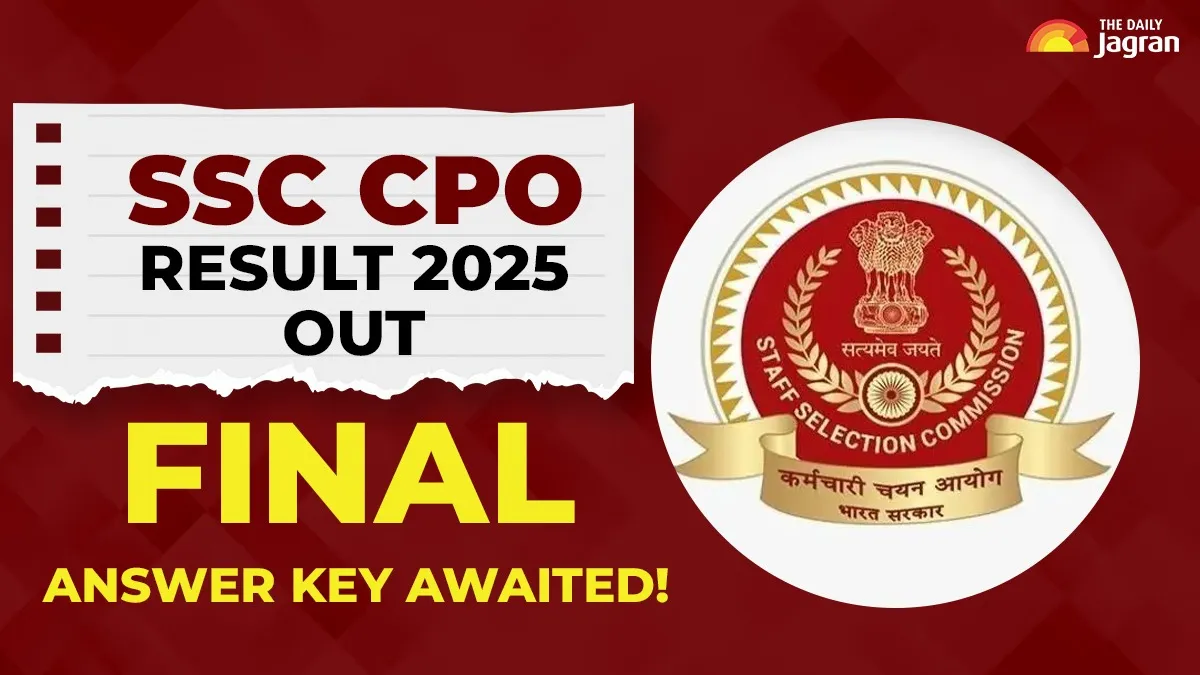 SSC CPO 2024 final result out